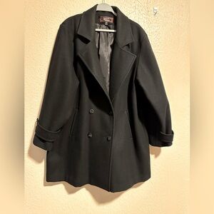 Vintage Stephanie Mathews 100% Merino Wool Double Breasted Coat‎ Size 22/24